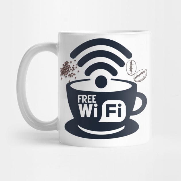 Sticker for business free wifi by semlali55